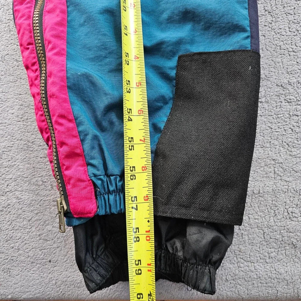 Vtg The North Face Rage Snowsuit Mens Navy Teal‎ Winter Sports Hooded Double Zip